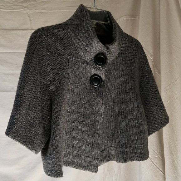 I-N-C Women’s Heavy Wool Grey Cropped Pea Coat – size M - Picture 4 of 15